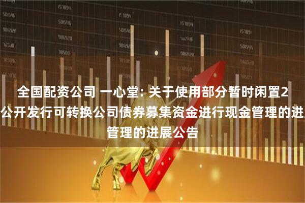 全国配资公司 一心堂: 关于使用部分暂时闲置2018年公开发行可转换公司债券募集资金进行现金管理的进展公告