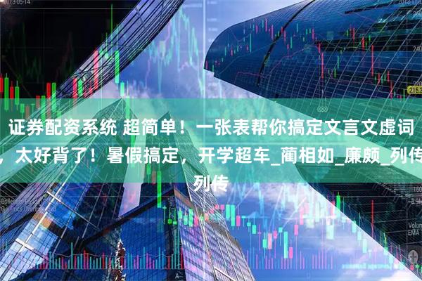 证券配资系统 超简单！一张表帮你搞定文言文虚词，太好背了！暑假搞定，开学超车_蔺相如_廉颇_列传